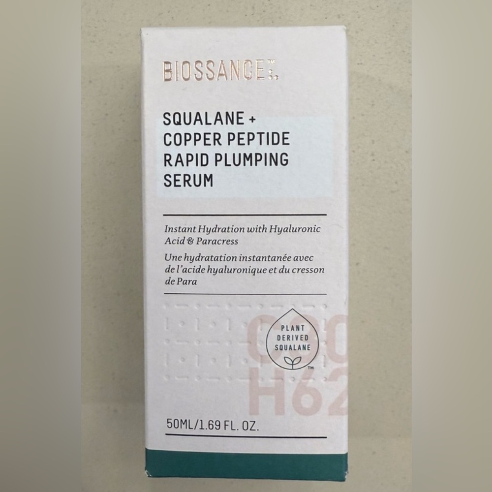 Biossance Green Squalane + Copper Peptide Serum NIB BG BOTTLE - Picture 2 of 11